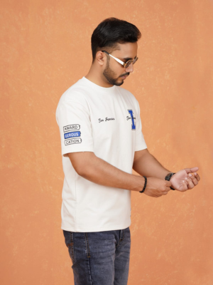 Premium Drop Shoulder T-Shirt White